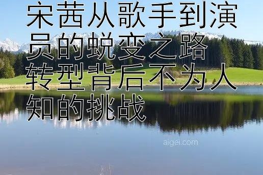 宋茜从歌手到演员的蜕变之路  
转型背后不为人知的挑战