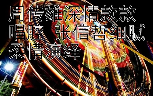 周传雄深情款款唱腔 张信哲细腻柔情演绎